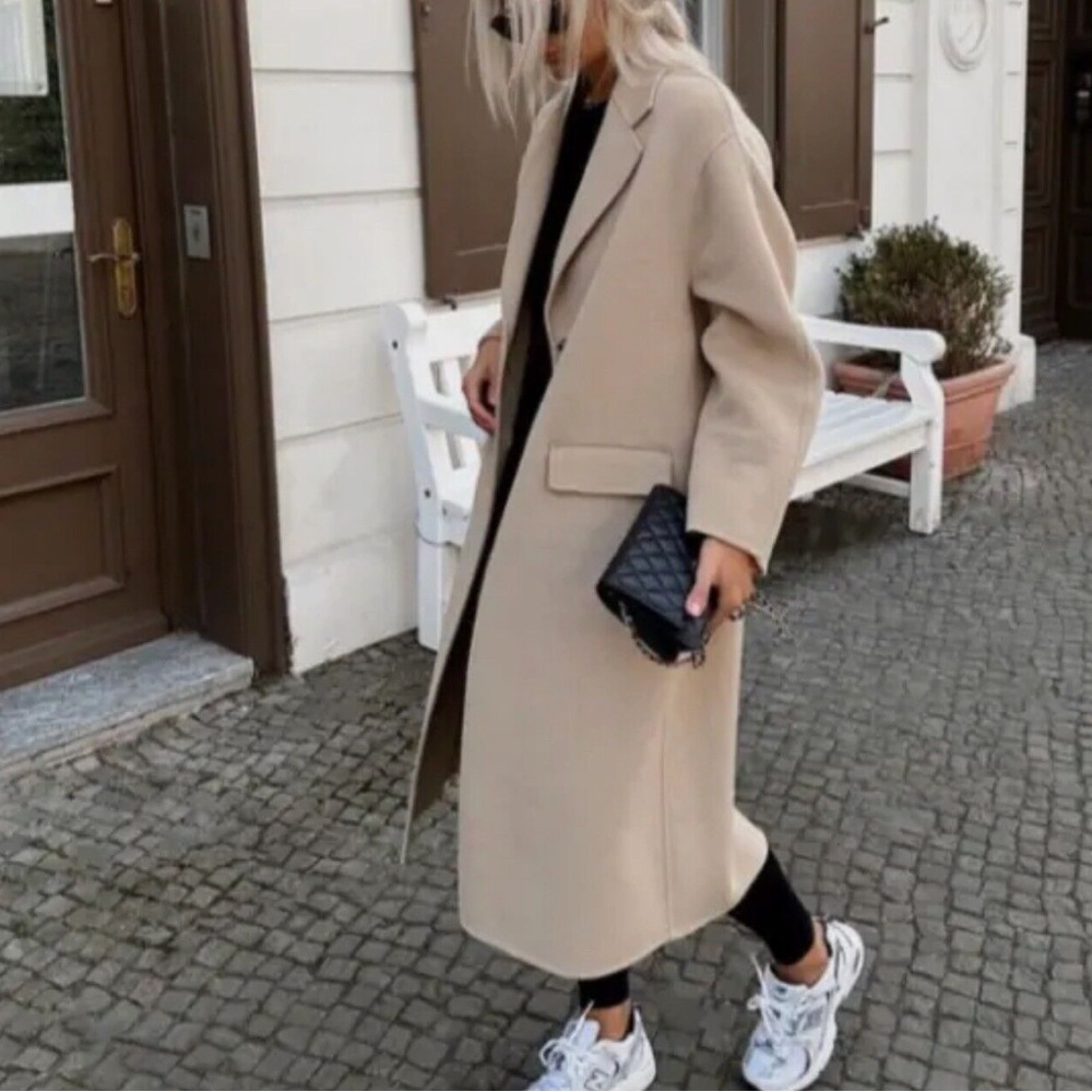 DOUBLE FACED WOOL BLEND COAT ZW COLLECTION